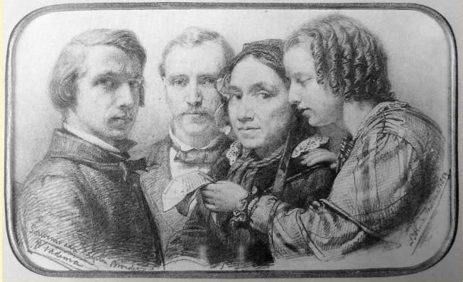 Альма-Тадема. Альма-Тадема, отец, мать и его сестра. 1859