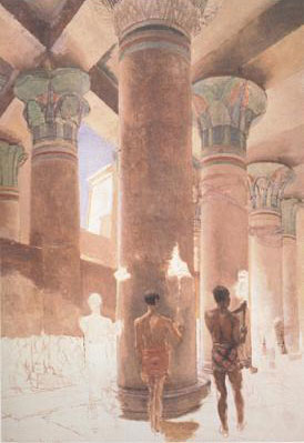 Альма-Тадема. Клеопатра в Храме Изиды в Филэ