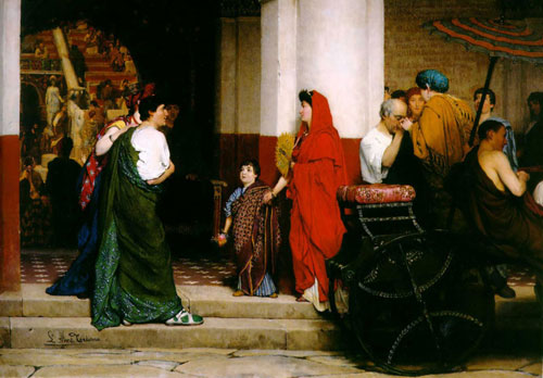 Альма-Тадема. Вход в римский театр. 1866.