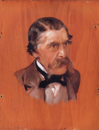 Альма-Тадема. Портрет Генри Томпсона. 1878. 28.1x20.9 см.