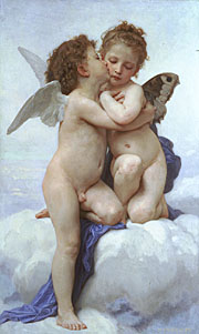Cupid and Psyche as Children. 1889. Oil on canvas. (71 x 119.5 cm). Private collection.