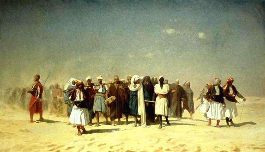 Жан-Леон Жером. Египетские новобранцы, пересекающие пустыню.