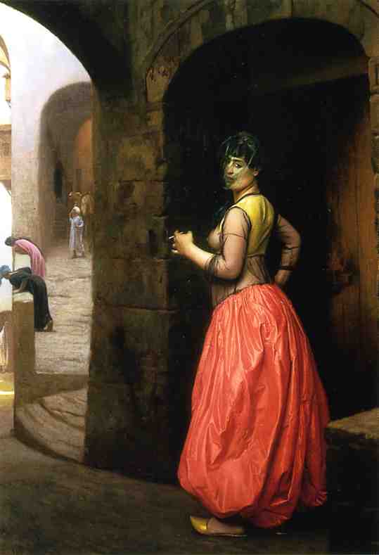 Жан-Леон Жером. Женщина из Каира, курящая сигарету.