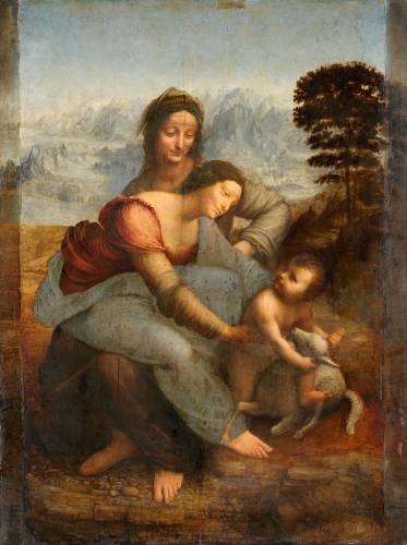 Святая Анна с Мадонной и младенцем Христом и барашком